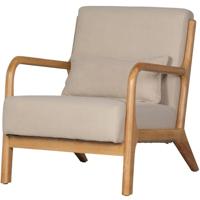 WOOOD Fauteuil 'Mark' Stof, kleur Naturel - thumbnail