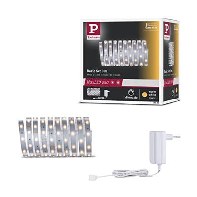 Paulmann MaxLED Stripe Basic 79852 LED-strip basisset Met connector (male) 24 V 3 m Warmwit 1 stuk(s) Paulmann MaxLED Stripe Basic 79852 LED-strip basisset Met connector (male) 24 V 3 m Warmwit 1 stuk(s)