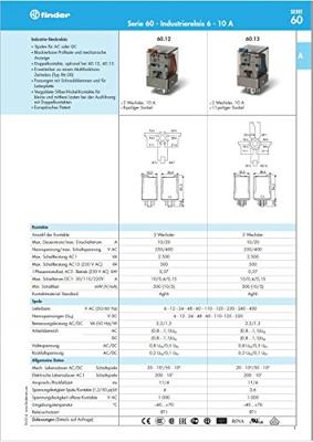 Finder 60.13.9.024.0070 Steekrelais 24 V/DC 10 A 3x wisselcontact 1 stuk(s)