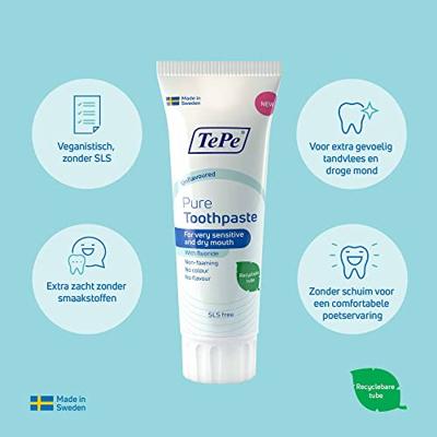 Tepe Pure Toothpaste Unflavoured Tepe Pure Toothpaste Unflavoured