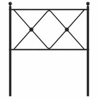 Hoofdbord 80 cm metaal zwart - thumbnail