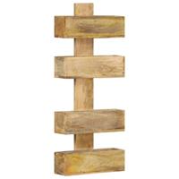 Tijdschriftenwandrek 30x11x72 cm massief mangohout - thumbnail