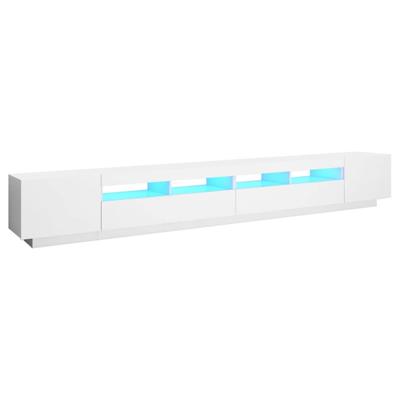 Tv-meubel met LED-verlichting 300x35x40 cm wit