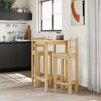 3-delige Barset massief grenenhout - thumbnail