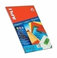Apli Gekleurde etiketten ft 70 x 37 mm (b x h), blauw, 480 stuks, 24 per blad (1592) - thumbnail