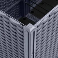 Plantenbak met latwerk 160x120x140 cm polypropeen grijs - thumbnail