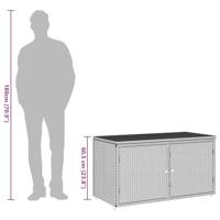 Tuinkast 110x55x60,5 cm poly rattan bruin - thumbnail