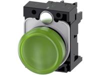 Siemens 3SU1106-6AA40-1AA0 Verlichte melder Plat Groen 230 V/AC 1 stuk(s) - thumbnail