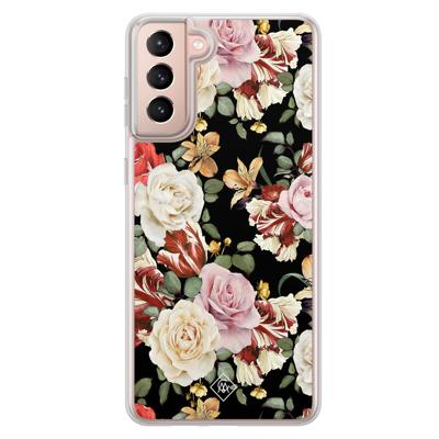 Samsung Galaxy S21 Plus hybride hoesje - Flowerpower Samsung Galaxy S21 Plus hybride hoesje - Flowerpower