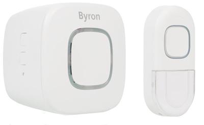 Byron deurbelset DBY-24722 draadloos 85 dB wit 4-delig