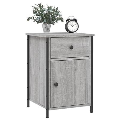 Nachtkastjes 2 st 40x42x60 cm bewerkt hout grijs sonoma eiken