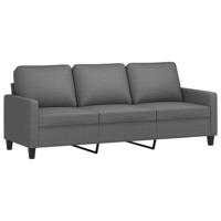 4-delige Loungeset met kussens stof donkergrijs - thumbnail