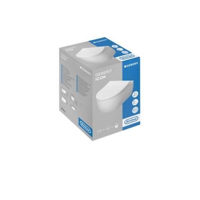 Geberit Wandcloset iCon Pack Diepspoel Rimfree 36.6x53 cm Slimseat Closetzitting Softclose Wit Geberit Wandcloset iCon Pack Diepspoel Rimfree 36.6x53 cm Slimseat Closetzitting Softclose Wit