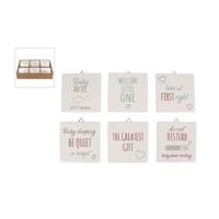 Tegeltje Baby met tekst 10x10x0,7cm - thumbnail