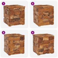 Opbergkruk massief teakhout - thumbnail