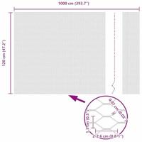 VidaXL Hexagon hek groen 1,2 x 10 m pvc - thumbnail
