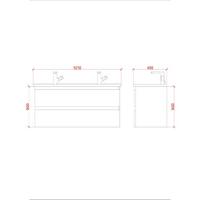 Creavit Badkamermeubelset Sally 120 cm Twee Soft-Close Lades Mat Wit - Onderkast Sally 120 cm Mat Wit - thumbnail