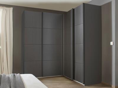 Hoekkast QUASI 4 deuren metaalgrijs Hoekkast QUASI 4 deuren metaalgrijs