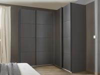 Hoekkast QUASI 4 deuren metaalgrijs - thumbnail