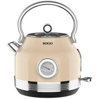 SOGO Human Technology Waterkoker Snoerloos, Oververhittingsbeveiliging, CoolTouch-behuizing Aantal/Volume: 1.8 l Beige, Metallic - thumbnail