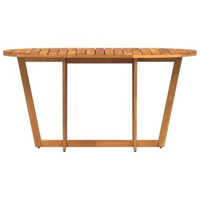 Tuintafel ovaal 150x90x75 cm massief acaciahout