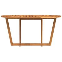Tuintafel ovaal 150x90x75 cm massief acaciahout - thumbnail