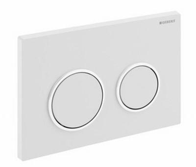 Geberit Omega 20 bedieningspaneel glans wit/chroom/wit voor Geberit Omega inbouwreservoir 12cm