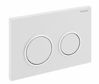 Geberit Omega 20 bedieningspaneel glans wit/chroom/wit voor Geberit Omega inbouwreservoir 12cm - thumbnail
