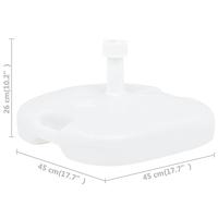 VidaXL Parasolvoet gevuld met zand/water 16 l kunststof wit - thumbnail