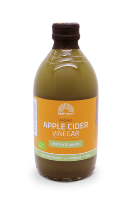 Mattisson HealthStyle Apple Cider Vinegar Appelazijn Matcha & Citroen Mattisson HealthStyle Apple Cider Vinegar Appelazijn Matcha & Citroen