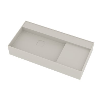 Wastafel Ideavit Solidbliss 90x45x16 cm Solid Surface 1 Plateau Mat Wit Ideavit Wastafel Ideavit Solidbliss 90x45x16 cm Solid Surface 1 Plateau Mat Wit Ideavit