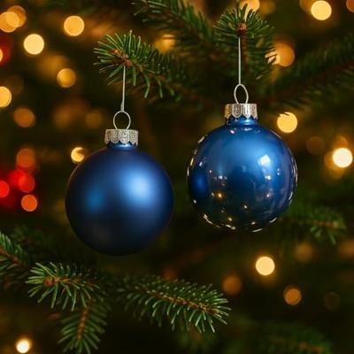 Kerstballen glas d8 cm sky blauw 6 st Decoris - Decoris Kerstballen glas d8 cm sky blauw 6 st Decoris - Decoris