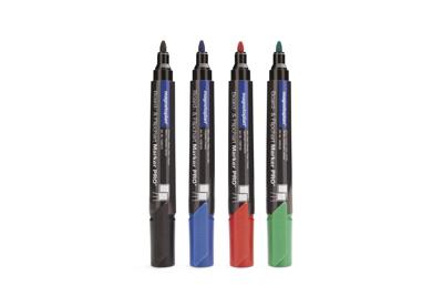 magnetoplan Pro+ 12281 Whiteboardmarkerset Zwart, Blauw, Rood, Groen 4 stuk(s)