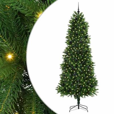 VidaXL Kerstboom met 300 led met standaard groen 240 cm pe VidaXL Kerstboom met 300 led met standaard groen 240 cm pe