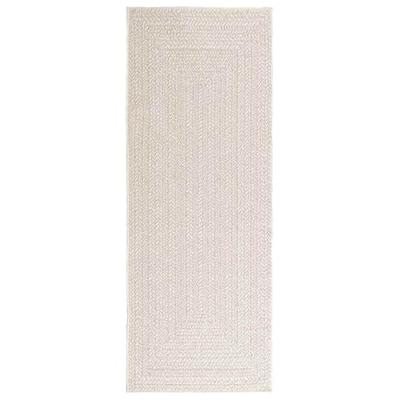 Vloerkleed ZIZUR room binnen en buiten 80x200 cm jute look