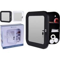 Medicijnkast Met Spiegel Zwart - 2 Sleutels - thumbnail