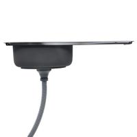 Gootsteen met afvoer en zwanenhals 75 x 40 x 15 cm roestvrij staal - thumbnail