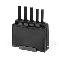 Maestro MR-1412-BLACK Messenset met blok + Snijplankenset Zwart - thumbnail