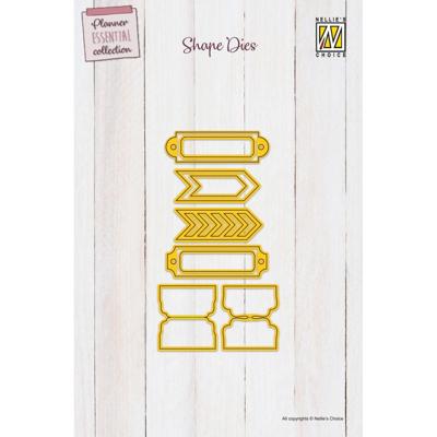 Nellie's Choice • planner essentials cutting dies tabs & labels 9st.