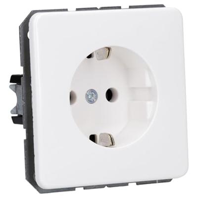 Jung CD1520WW Wandcontactdoos met randaarde Inzetstuk 1-voudig Alpine-wit 1 stuk(s)