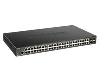 D-Link DGS-1250-52XMP, 52-Port Layer 2/3 Smart Managed PoE Gigabit Switch (48 x 10/100/1000 Mbit/s BaseT PoE+ Port, 4 x 10G OptiPlex + slot, 370W PoE-capaciteit, 19 inch metalen behuizing) - thumbnail