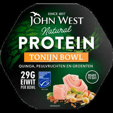 John West Protein Bowl Tonijn Quinoa MSC 220 g bij Jumbo John West Protein Bowl Tonijn Quinoa MSC 220 g bij Jumbo