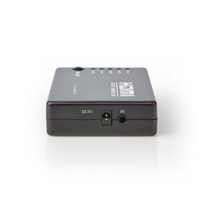 HDMI-schakelaar | 5 poorten | 5x HDMI-ingang | 1x HDMI-uitgang | 1080p | ABS | antraciet | doos HDMI-schakelaar | 5 poorten | 5x HDMI-ingang | 1x HDMI-uitgang | 1080p | ABS | antraciet | doos