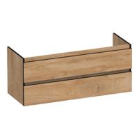 Brauer Joy Edge - Onderkast - 120 cm - met 2 Softclose Lades Greeploos en 1 Sifon Uitsparing - Forest Tan - thumbnail