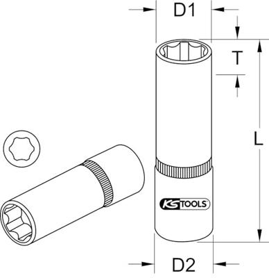 KS Tools 9171533 9171533 Verwisselbare kop 1/4