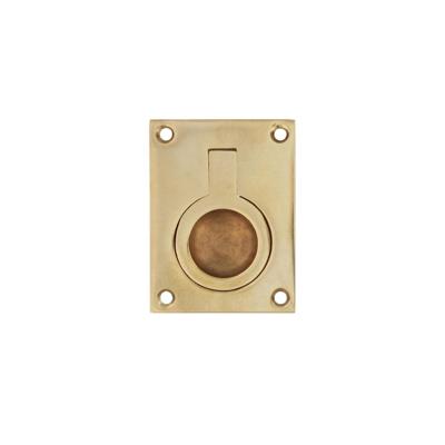 Intersteel Luikring rechthoekig 65 x 49mm messing gelakt