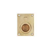 Intersteel Luikring rechthoekig 65 x 49mm messing gelakt - thumbnail