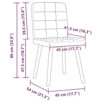 Eetkamerstoelen 2 st stof zwart