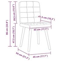 Eetkamerstoelen 2 st stof zwart - thumbnail
