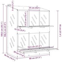Kippennestkast met 6 vakken gegalvaniseerd metaal zilverkleurig - thumbnail